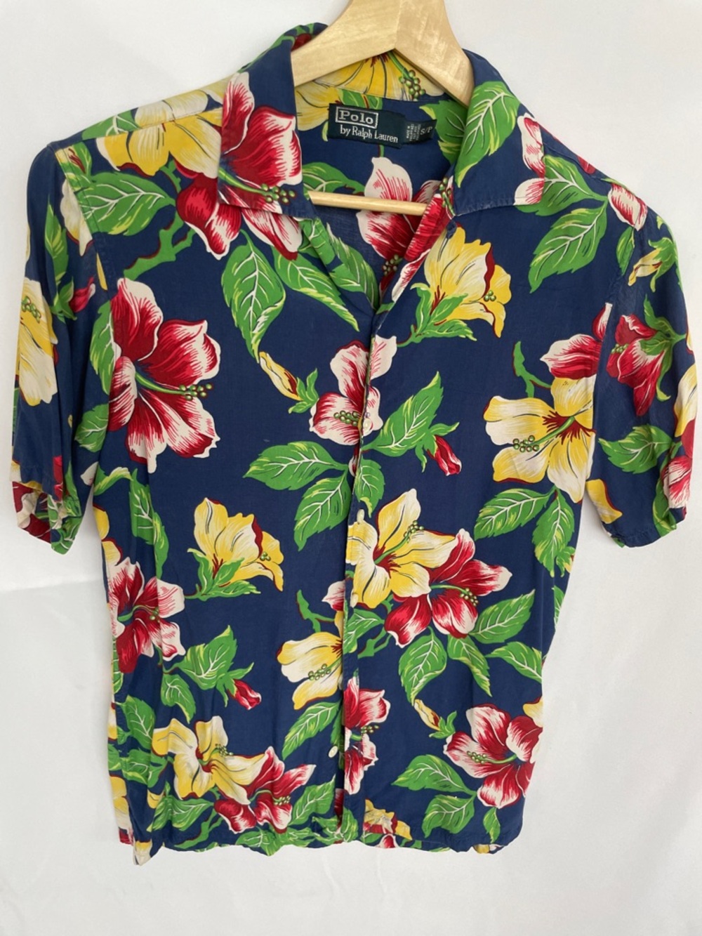 Polo Ralph Lauren Navy Tropical Floral Button-Up Shirt Size S - Picture 2 of 5